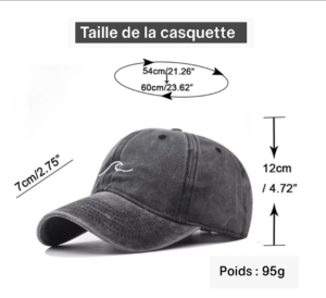 casquette brodée réglable